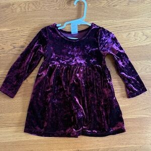 Healthtex Purple Velvet Kids Formal Dress, 2T